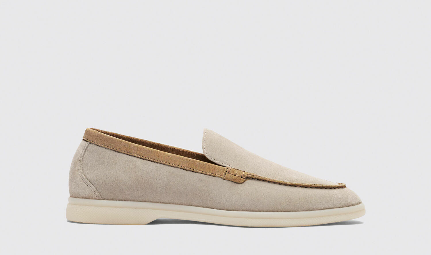 Scarosso Loafers Ludovica Sand & Beige Suede Suede Leather Cover