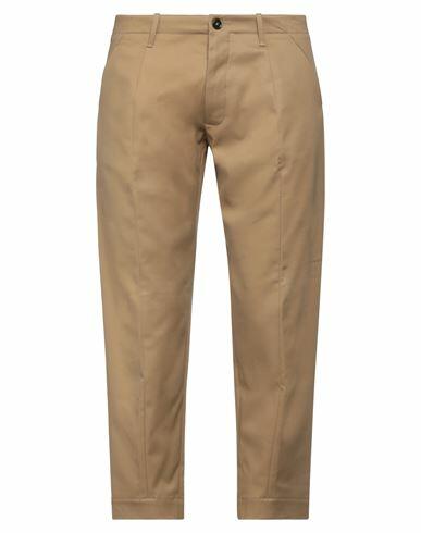 Nine In The Morning Man Pants Beige Cotton, Polyurethane Cover