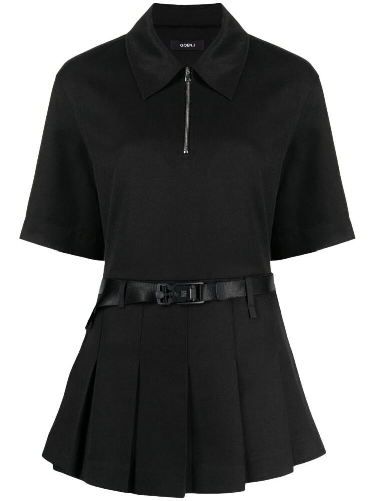 Goen.J double-layer shirt dress - Black Cover