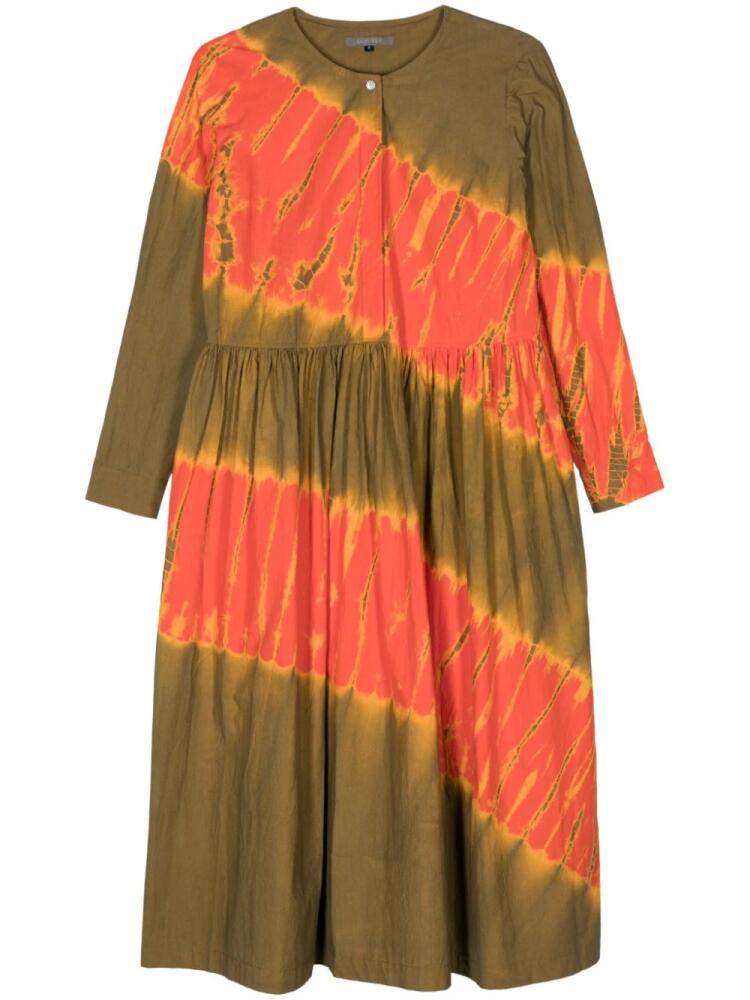 Suzusan tie-dye midi dress - Brown Cover