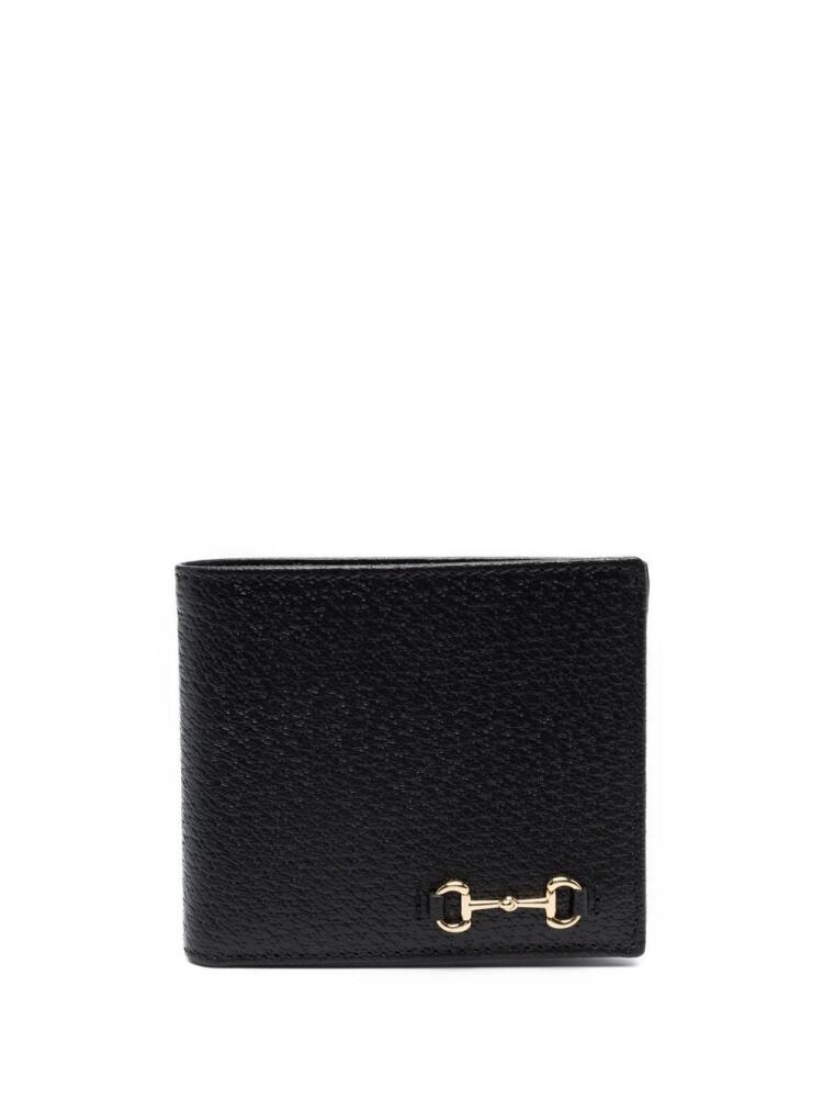 Gucci signature Horsebit-detail bi-fold wallet - Black Cover