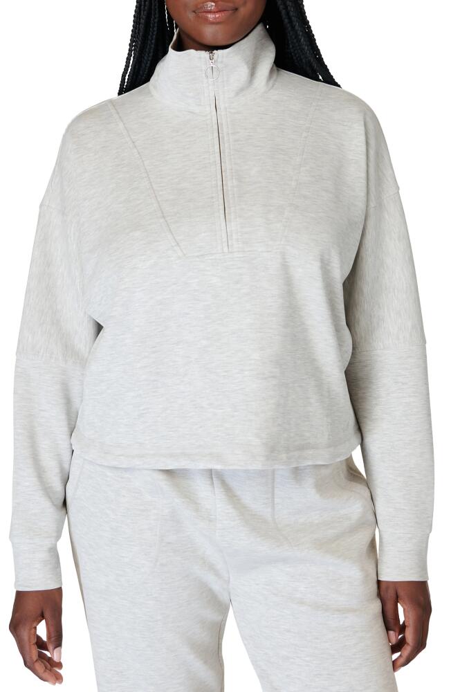 Sweaty Betty Sand Wash Half Zip Sweatshirt in Ice Grey Marl Cover