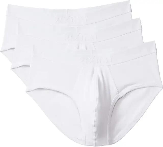 2(X)IST 3-Pack Pima Cotton Contour Pouch Brief (White) Men's Underwear Cover