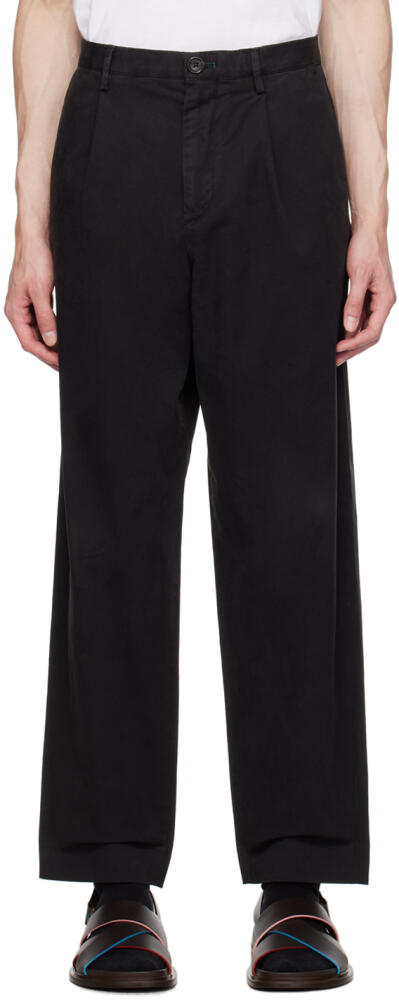 PS by Paul Smith Black Pleated Trousers Cover