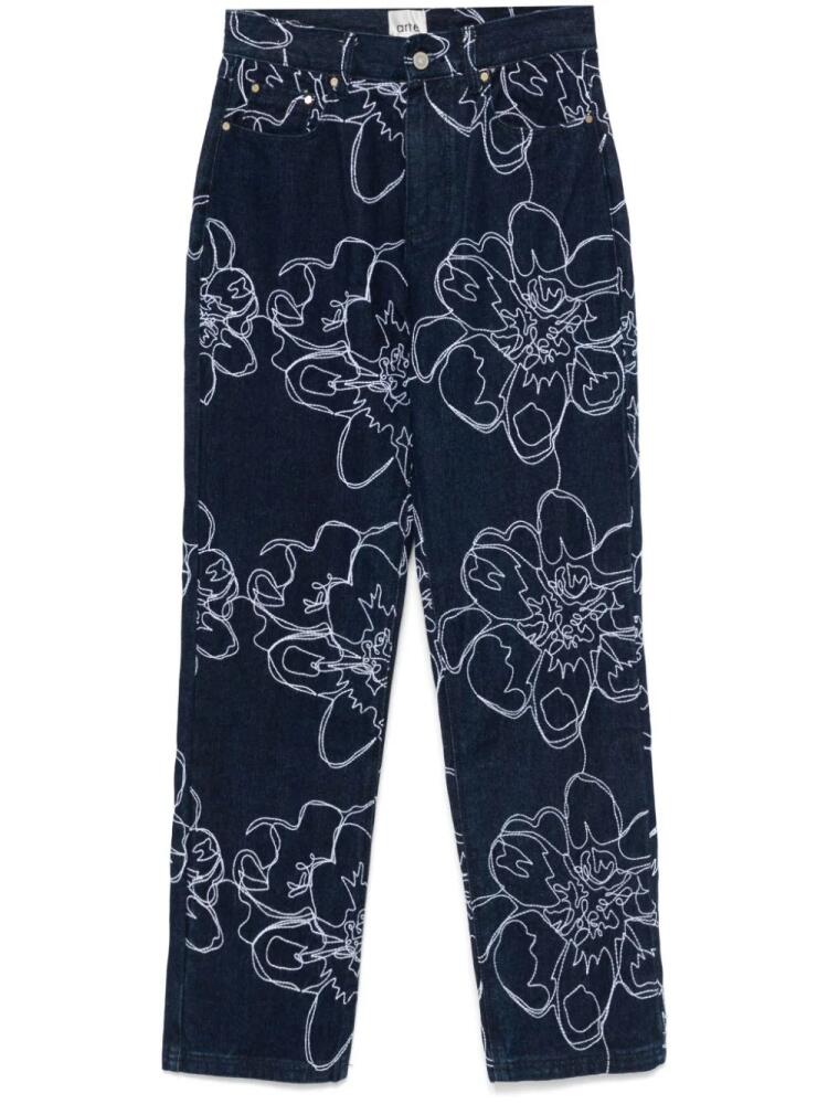 ARTE Flower Stitch jeans - Blue Cover