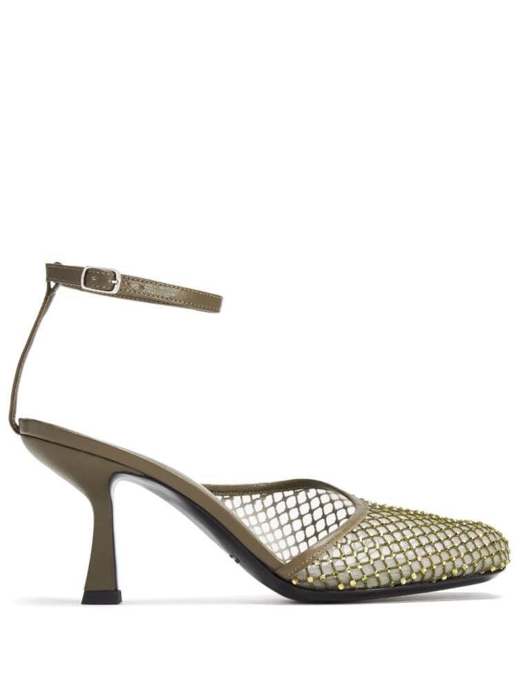 Christopher Esber 80mm Minette Veil mesh pumps - Green Cover