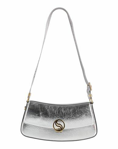 Stella Mccartney Woman Shoulder bag Silver Polyester, Polyurethane, Polyamide Cover