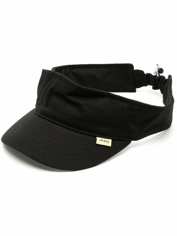 Off Duty Franco cotton visor cap - Black Cover