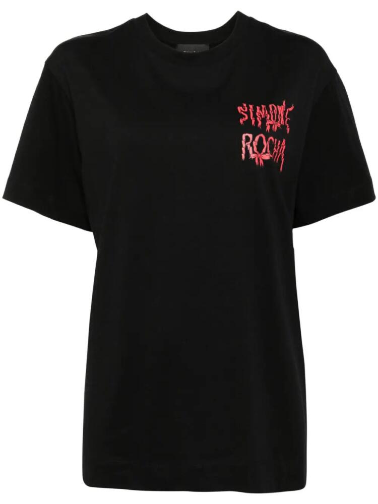 Simone Rocha logo-print cotton T-shirt - Black Cover