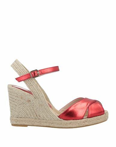 Carlo Pazolini Woman Espadrilles Red Soft Leather, Textile fibers Cover