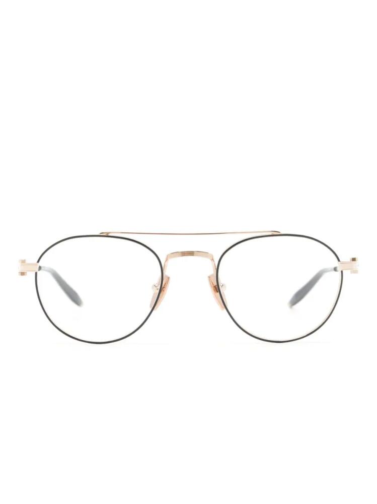 Akoni round-frame glasses - Gold Cover