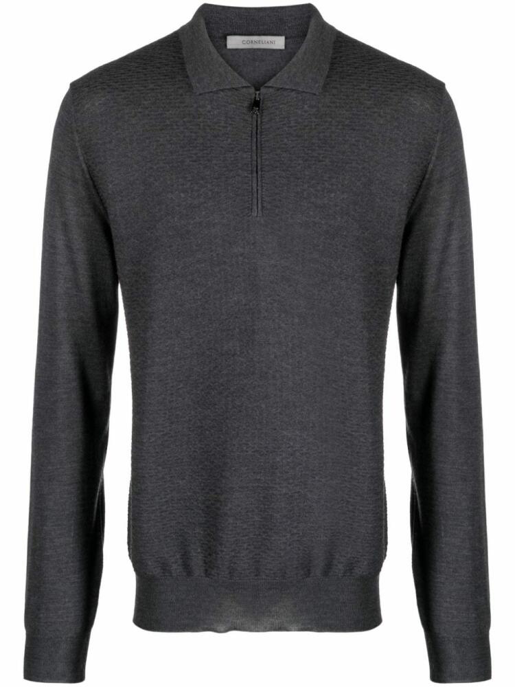 Corneliani virgin-wool half-zip jumper - Grey Cover