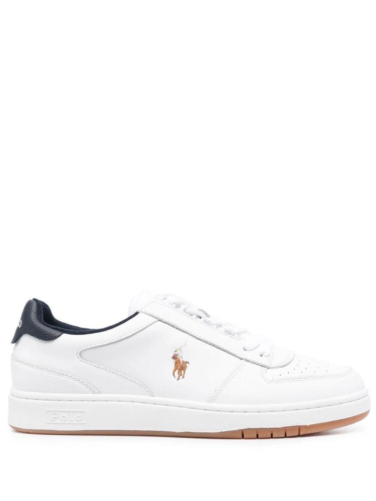 Polo Ralph Lauren Court logo-embroidered sneakers - White Cover