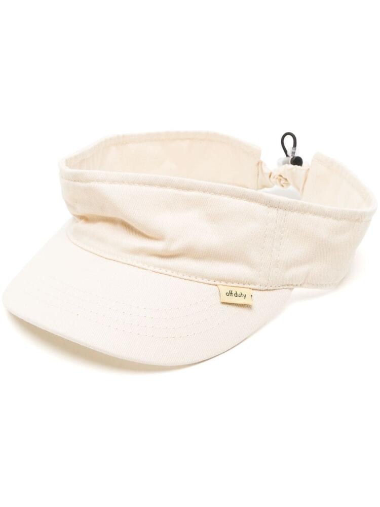 Off Duty Franco cotton visor cap - Neutrals Cover