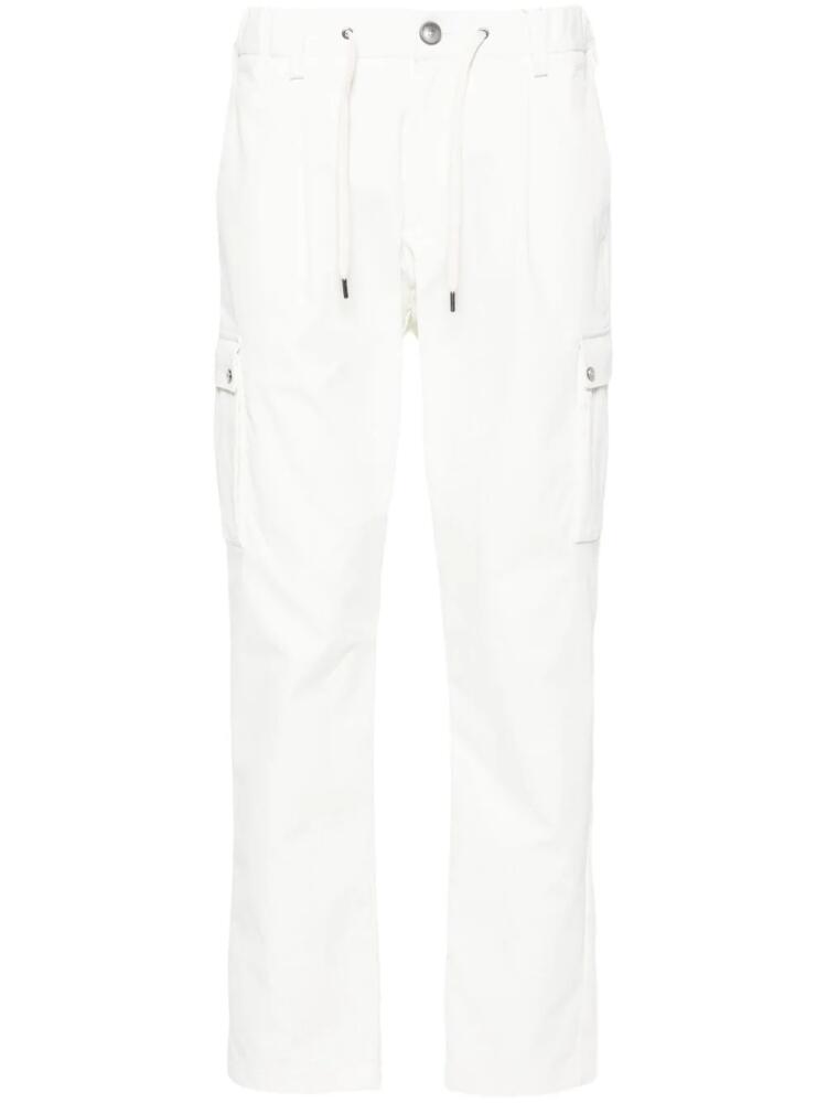 Herno drawstring-waist tapered trousers - White Cover