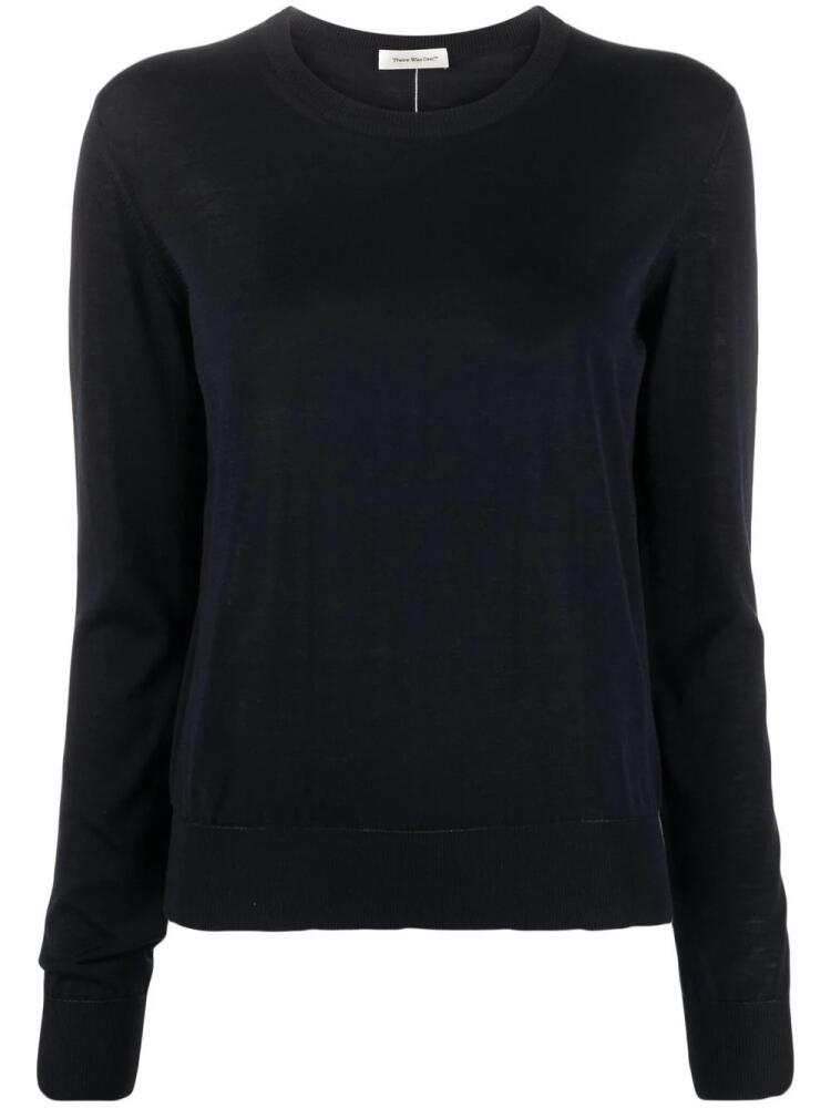 There Was One crew-neck silk-blend jumper - Blue Cover