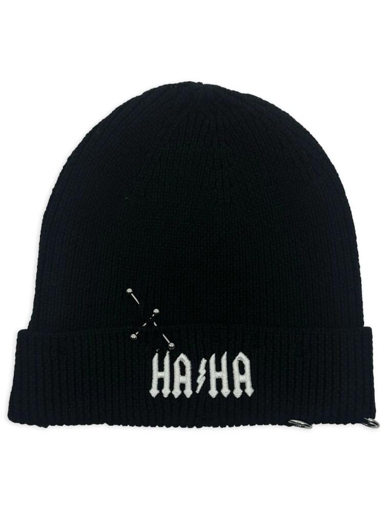 Haculla Ha Ha wool beanie - Black Cover