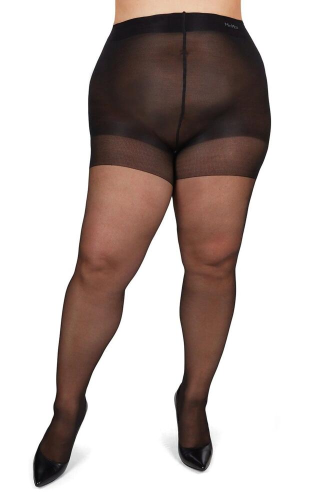 MeMoi Curvy Energizing Sheer Tights in Jet Black Cover