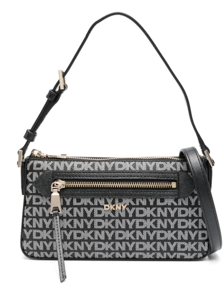 DKNY Bryant Ave Tz monogram-pattern shoulder bag - Black Cover