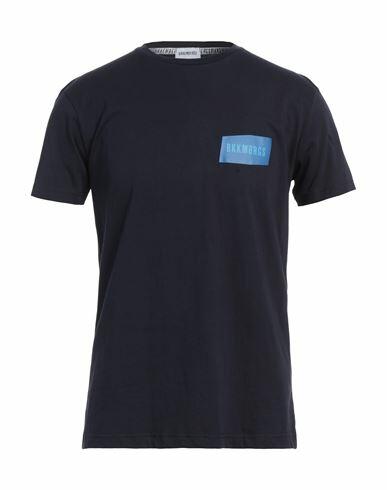 Bikkembergs Man T-shirt Midnight blue Cotton Cover