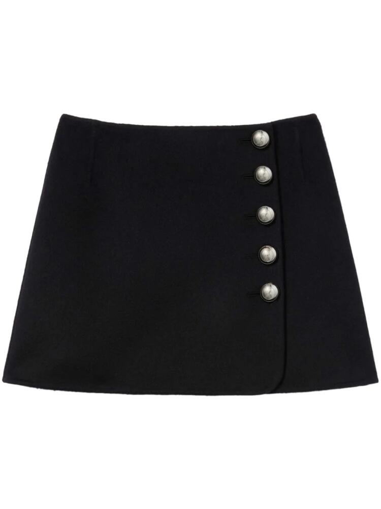 PUCCI side-button fastening wool miniskirt - Black Cover