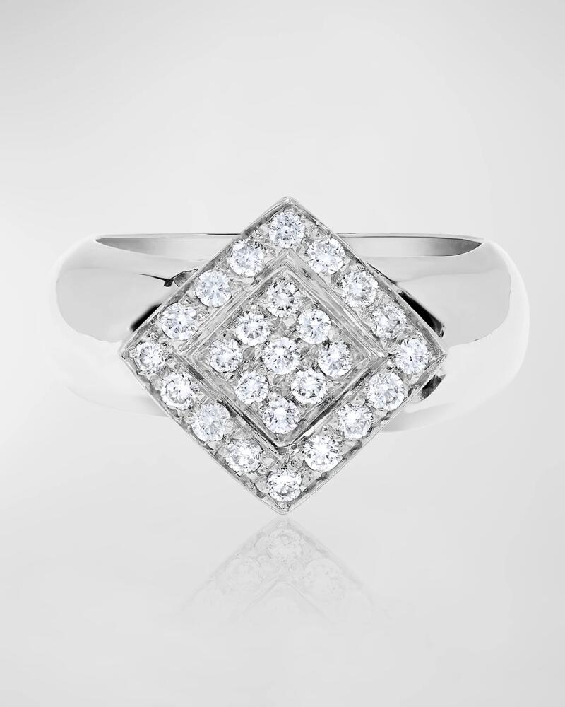 Andreoli 18K White Gold 25 Diamond Ring Cover