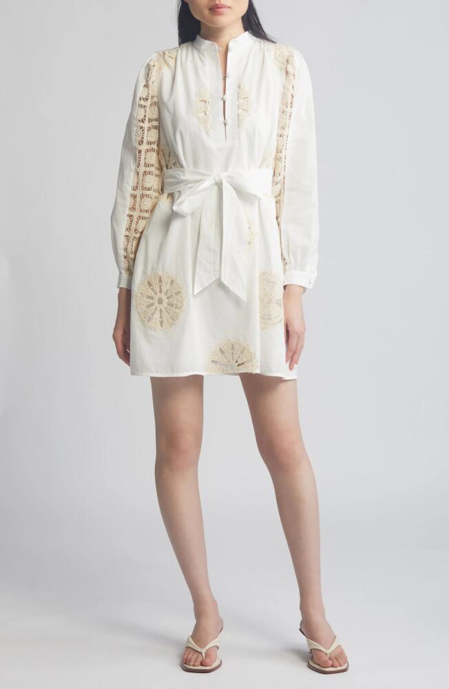 CIEBON Marielle Long Sleeve Cotton Shirtdress in White Cover