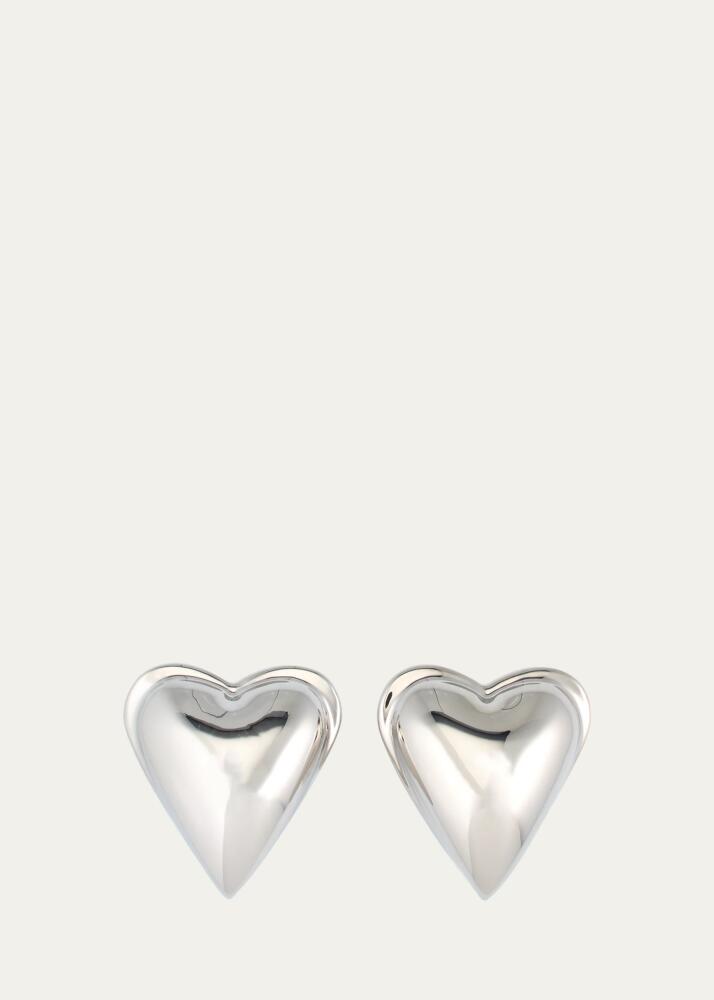 ALAIA Metallic Bombe Heart Earrings Cover