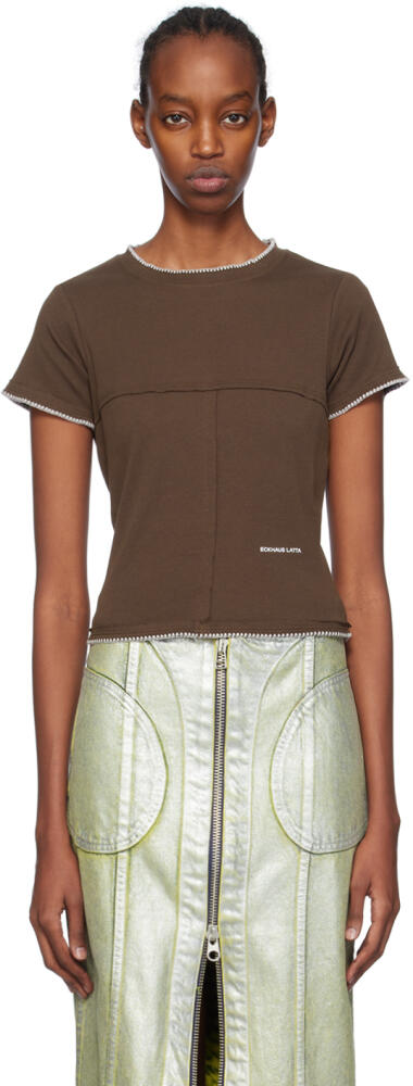 Eckhaus Latta Brown Printed T-Shirt Cover