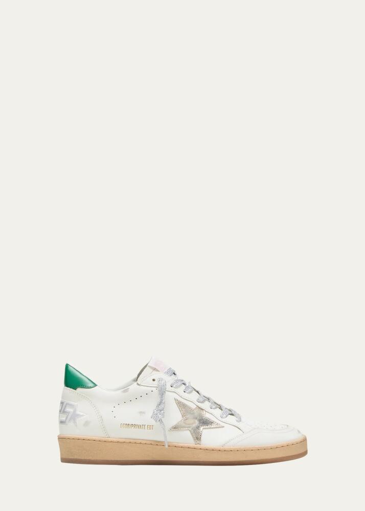 Golden Goose Ballstar Mixed Leather Low-Top Sneakers Cover