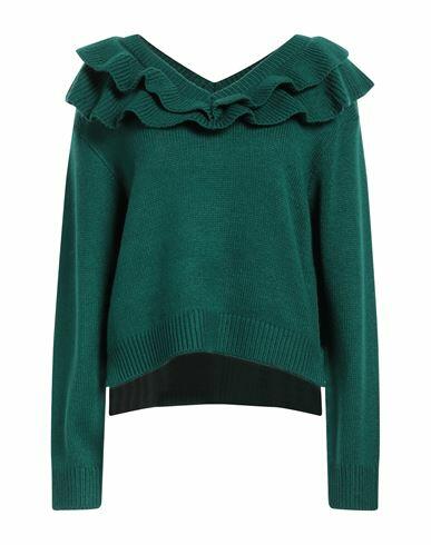 Silvian Heach Woman Sweater Emerald green Acrylic, Nylon Cover