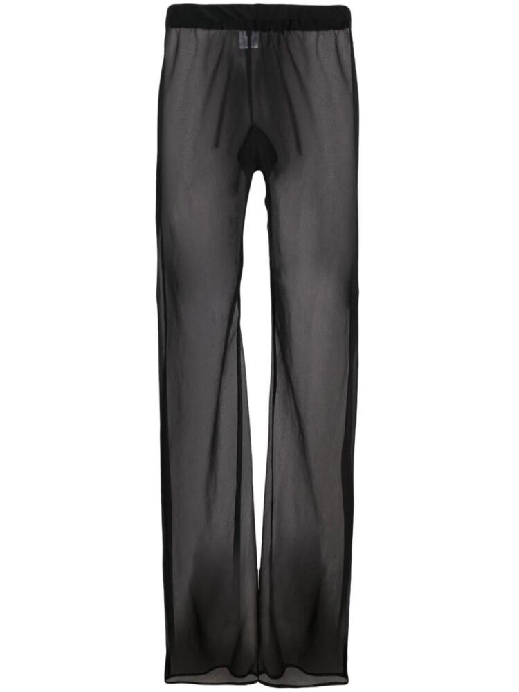 Ludovic de Saint Sernin bootcut sheer trousers - Black Cover