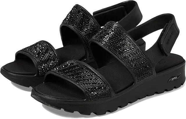 SKECHERS Foamies Arch Fit Footsteps with Rhinestone (Black) Women's Shoes Cover