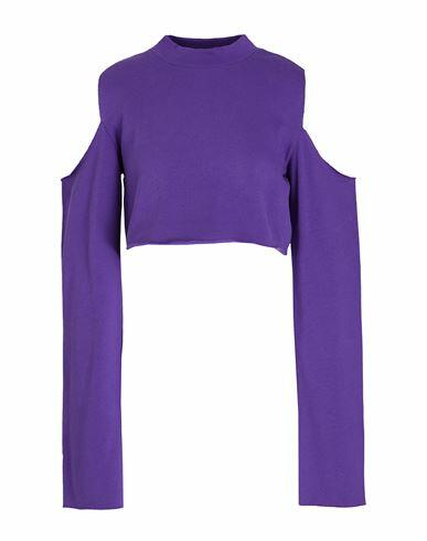 8 By Yoox Organic Cotton Shoulder Cut-out Sweatshirt Woman Sweatshirt Purple Organic cotton Cover