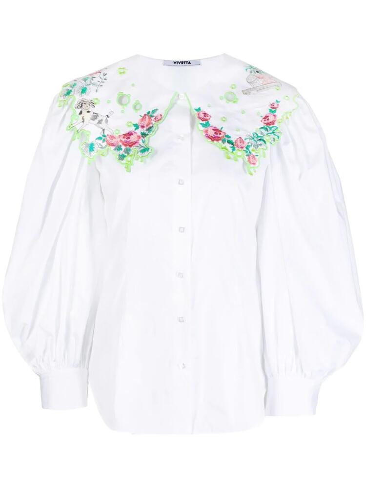 Vivetta embroidered-collar blouse - White Cover