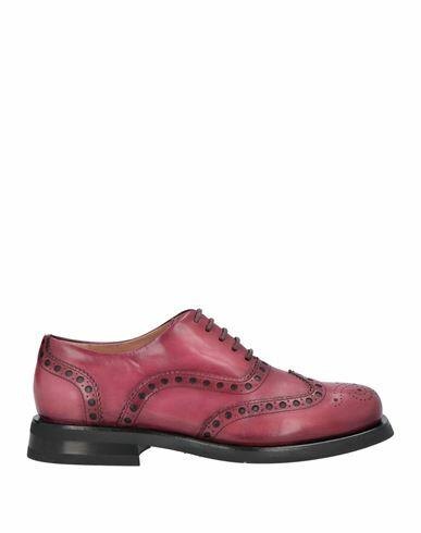 Santoni Woman Lace-up shoes Garnet Leather Cover