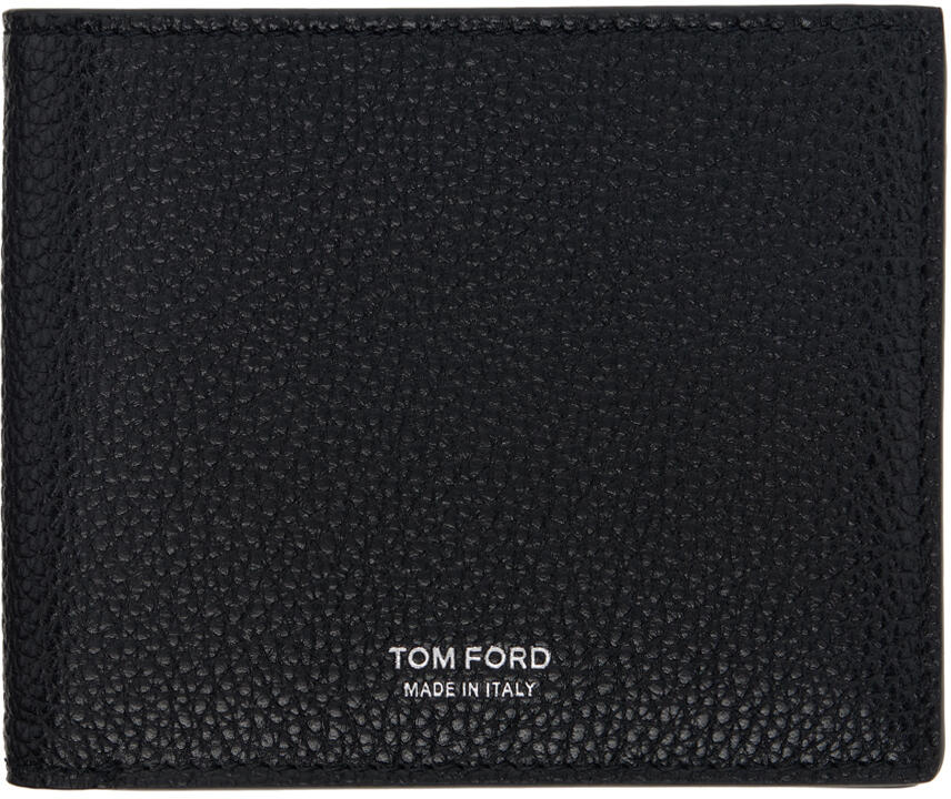 TOM FORD Black Grain Leather Classic Bifold Wallet Cover