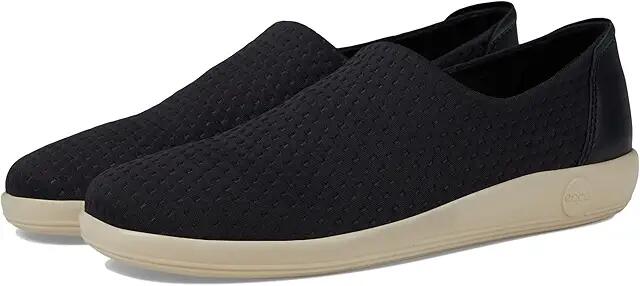 ECCO Soft 2.0 Slip-On Sneaker (Black/Black) Women's Shoes Cover