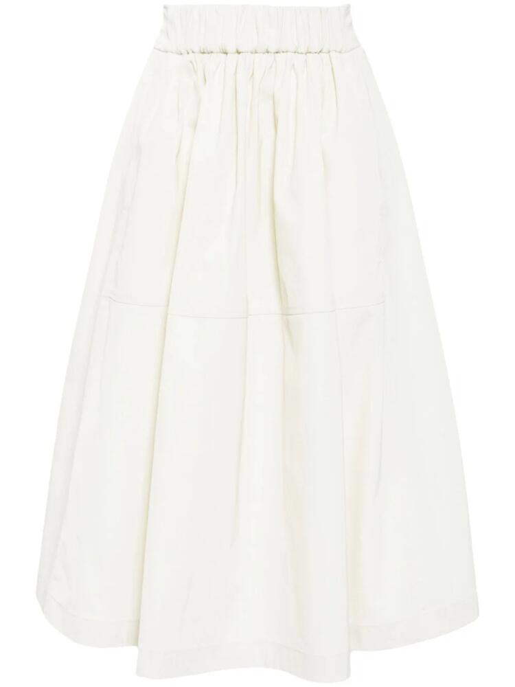 STUDIO TOMBOY elasticated-waistband midi skirt - White Cover