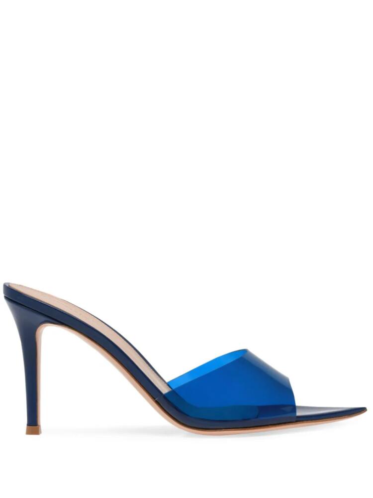 Gianvito Rossi Elle 85mm point-toe mules - Blue Cover