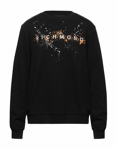 John Richmond Man Sweatshirt Black Cotton Cover