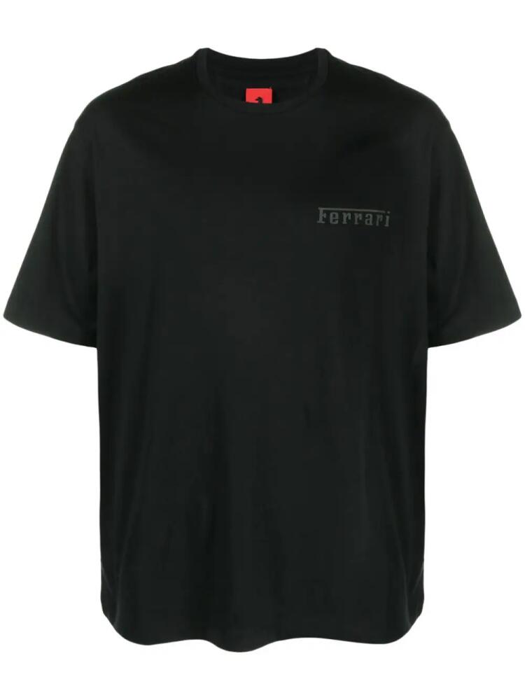 Ferrari logo-print crew-neck T-shirt - Black Cover