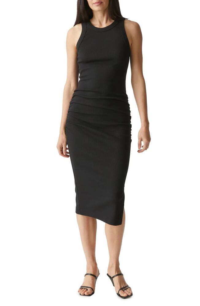 Michael Stars Wren Side Slit Sleeveless Body-Con Midi Dress in Black Cover