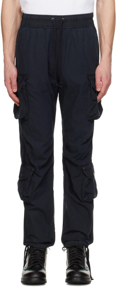 John Elliott Black Garment-Dyed Cargo Pants Cover