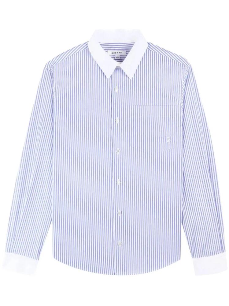 Sporty & Rich striped cotton shirt - Blue Cover