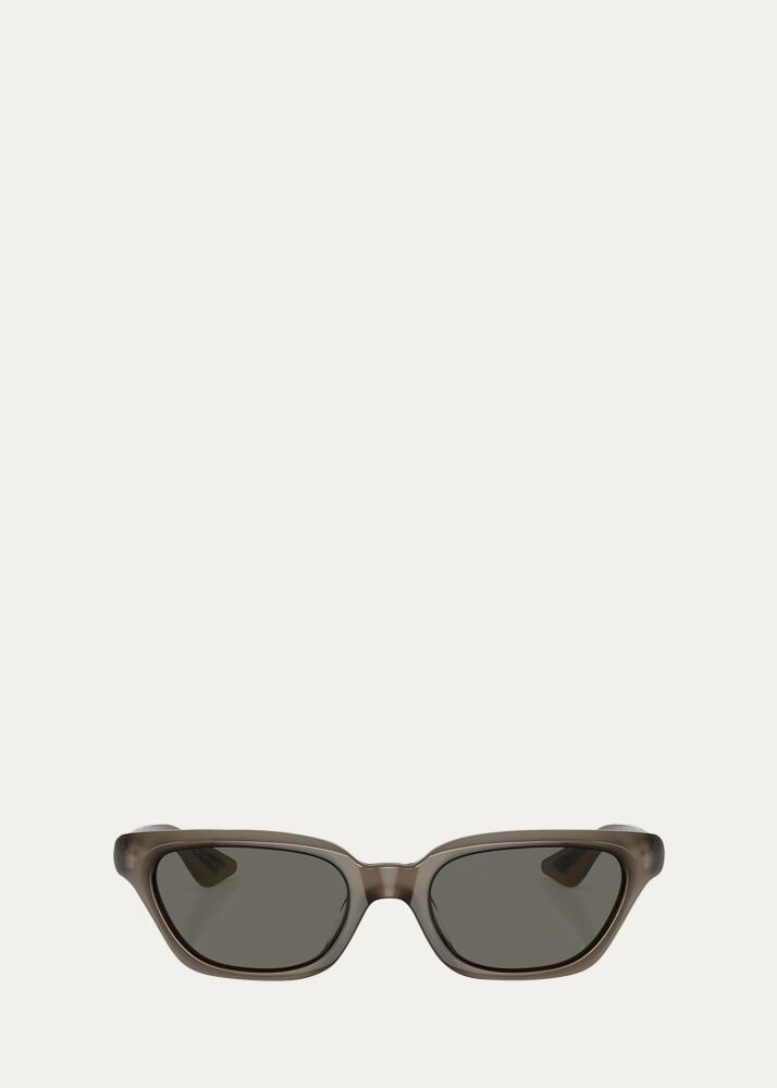 KHAITE x Oliver Peoples Monochrome Acetate Rectangle Sunglasses Cover