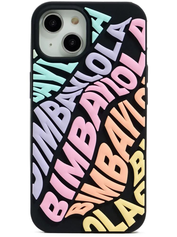 Bimba y Lola Iphone 15 logo-embossed case - Black Cover