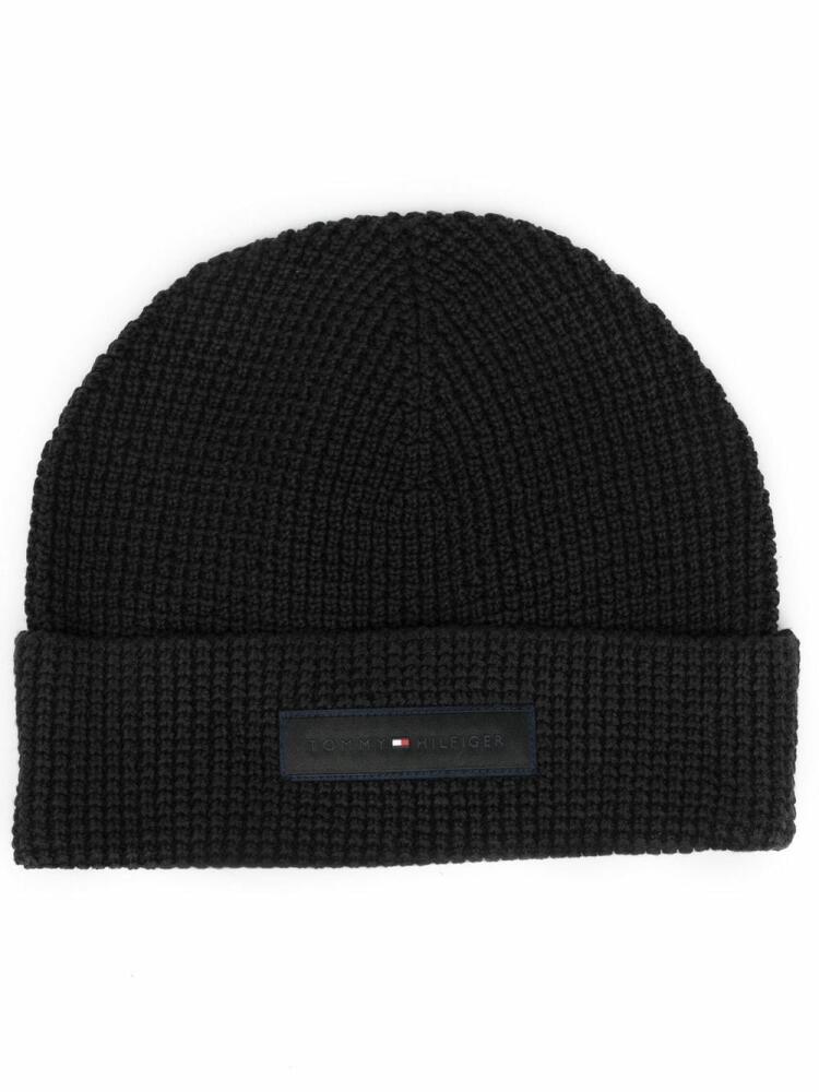 Tommy Hilfiger Business waffle-knit beanie - Black Cover