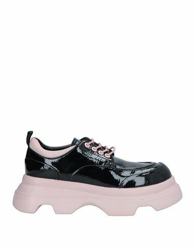 Jeannot Woman Lace-up shoes Black Leather Cover