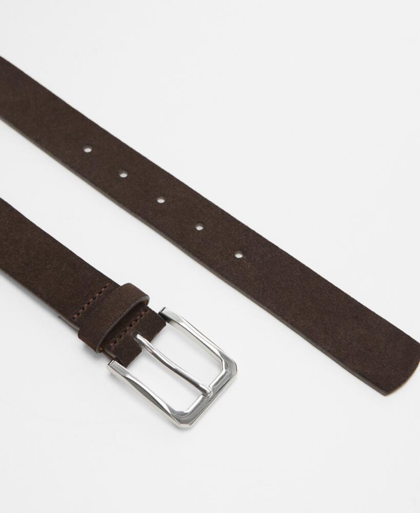 Mango Men's Suede Belt - Chocolate Cover